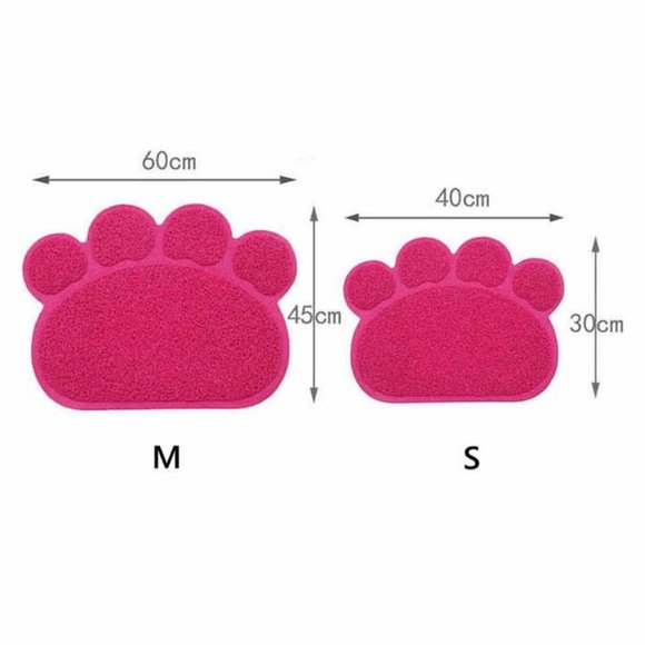 Non-Slip Cat Litter Mat Paw Shape Pet Dog Cat Puppy Kitten Dish Bowl Food Water - Picture 3 of 12